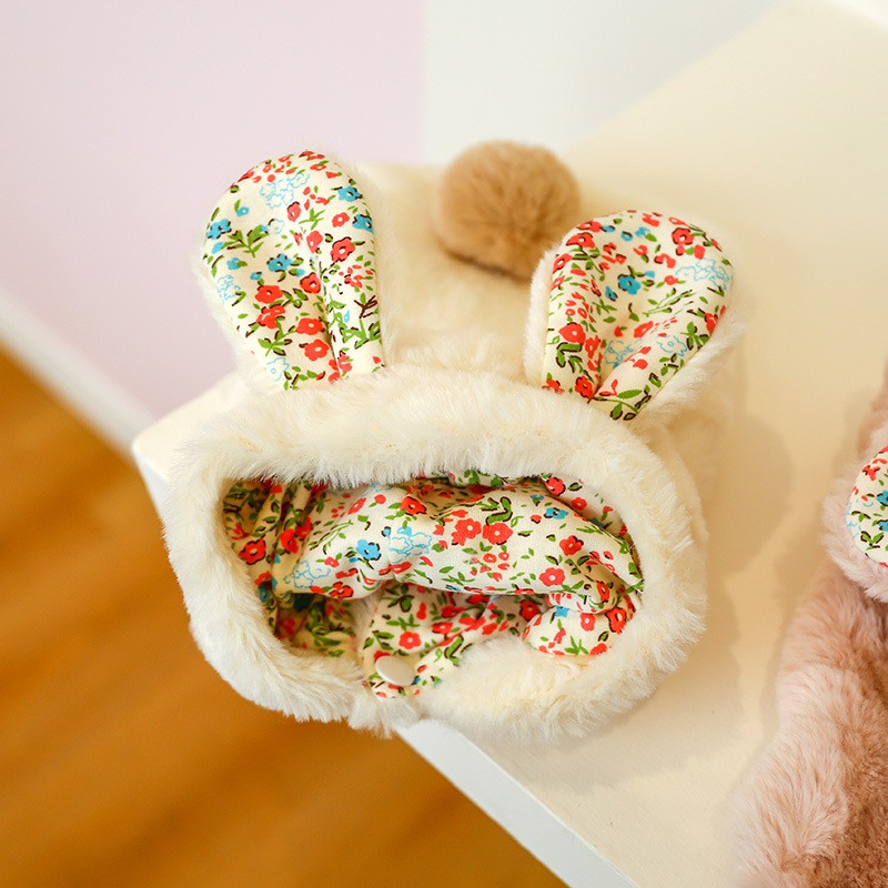 Aó thỏ bông CAMQUYTSTORE ấm áp mùa đông dễ thương cho thú cưng