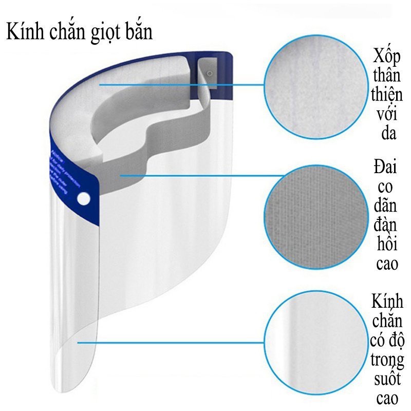 COMBO 3 CÁI - Mặt nạ chống giọt bắn FACE SHIELD