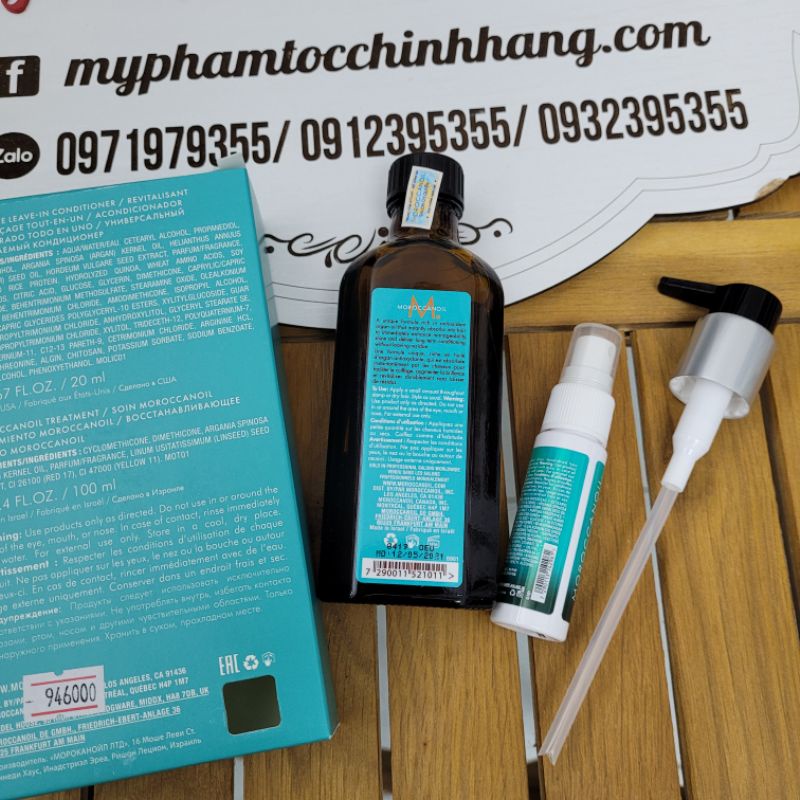 Set dầu dưỡng tóc Moroccanoil 100ml + xịt dưỡng all in one milk 20ml