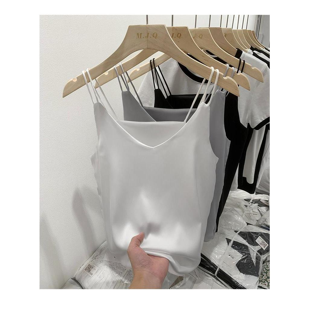 62311 Áo Yếm Màu Trơn Satin Mịn