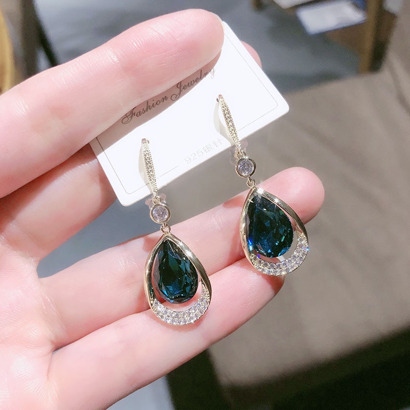 Bông tai bạc 925 kiểu dáng đơn giản phong cách Hàn Quốc mới