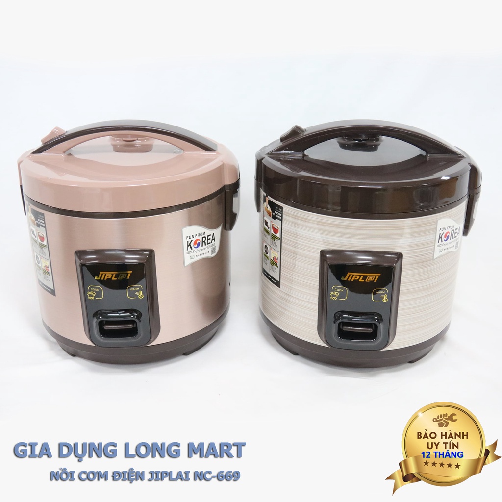 Nồi Cơm Điện JIPLAI Thái Lan NC669 Dung Tích 2.2 Lít Lòng Niêu Siêu Dày, Bảo Hành 12 Tháng