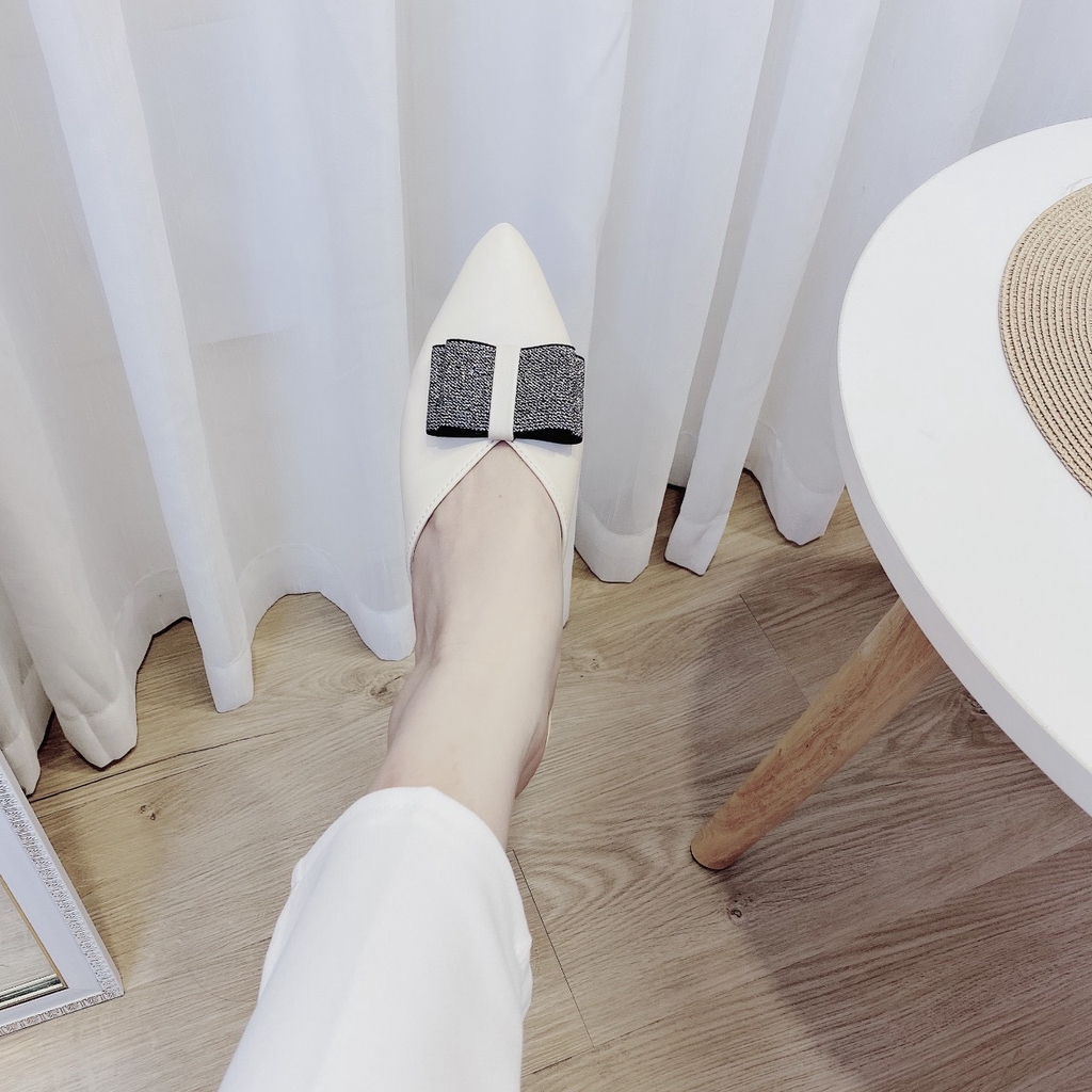 Hài nữ đẹp, sục nữ đẹp đính nơ, thiết kế hiện đại, đủ size mã T191 | BigBuy360 - bigbuy360.vn