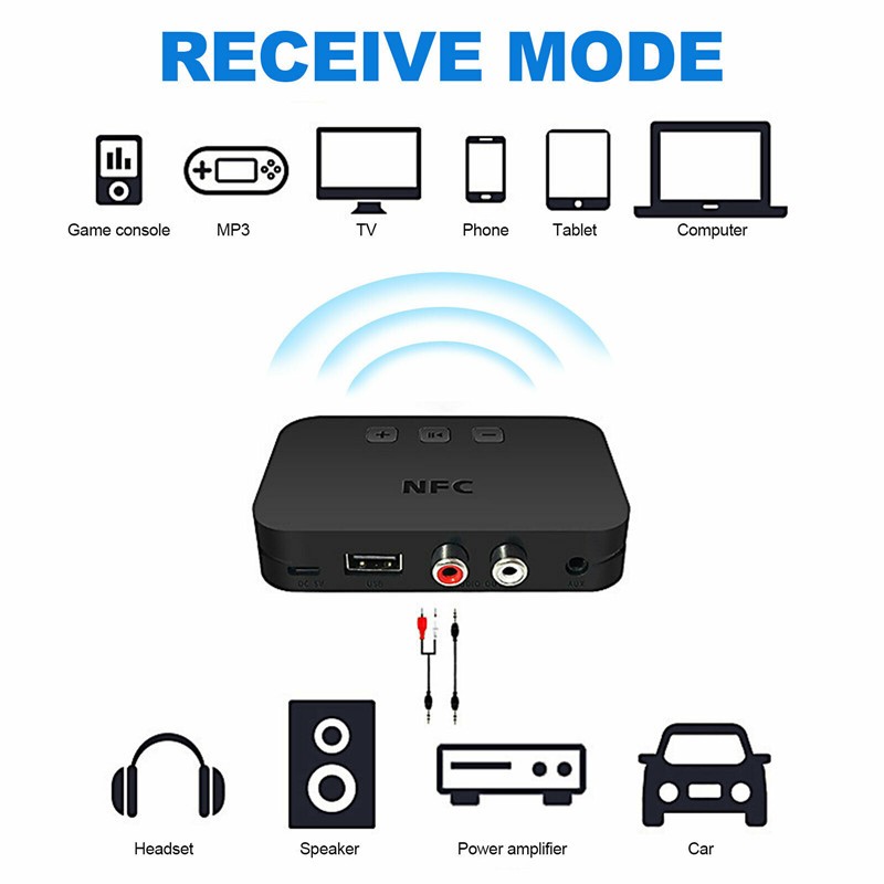 Thiết Bị Nhận Tín Hiệu Âm Thanh Bluetooth 5.0 U Disk Nfx Kết Nối Rca 3.5 Aux Jack | BigBuy360 - bigbuy360.vn