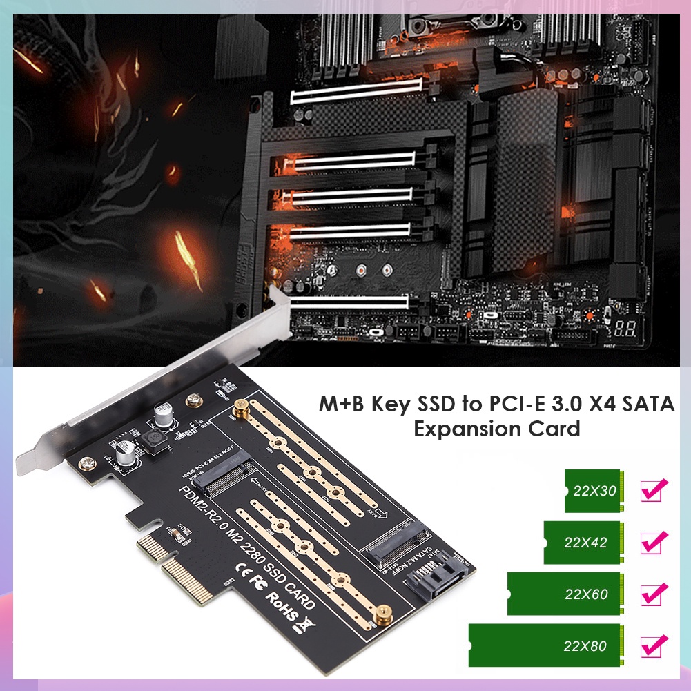 Thẻ chuyển đổi mở rộng M.2 NVME sang PCIE SSD sang PCI-E 3.0 X4 SATA | BigBuy360 - bigbuy360.vn