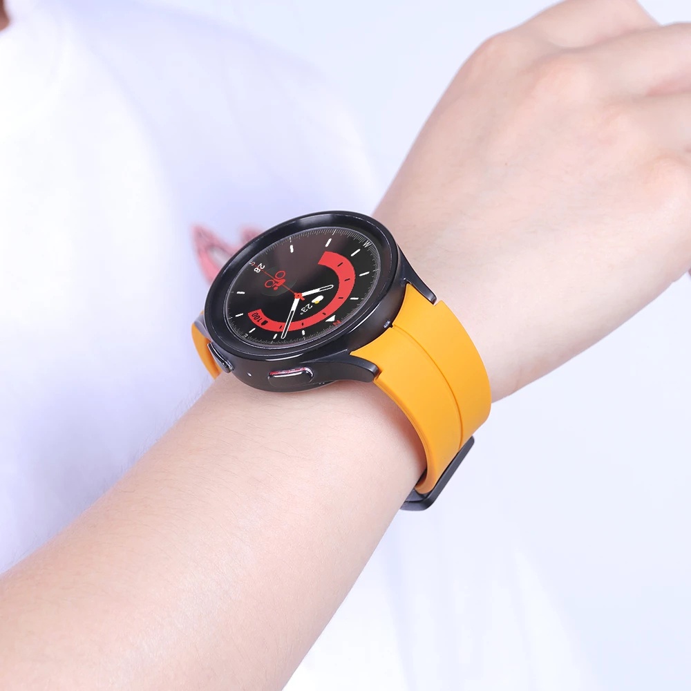Dây đeo JANSIN bằng silicon khóa nam châm cho đồng hồ thông minh Samsung Galaxy Watch 5 5 Pro 5 5 Pro 40mm 44mm 45mm