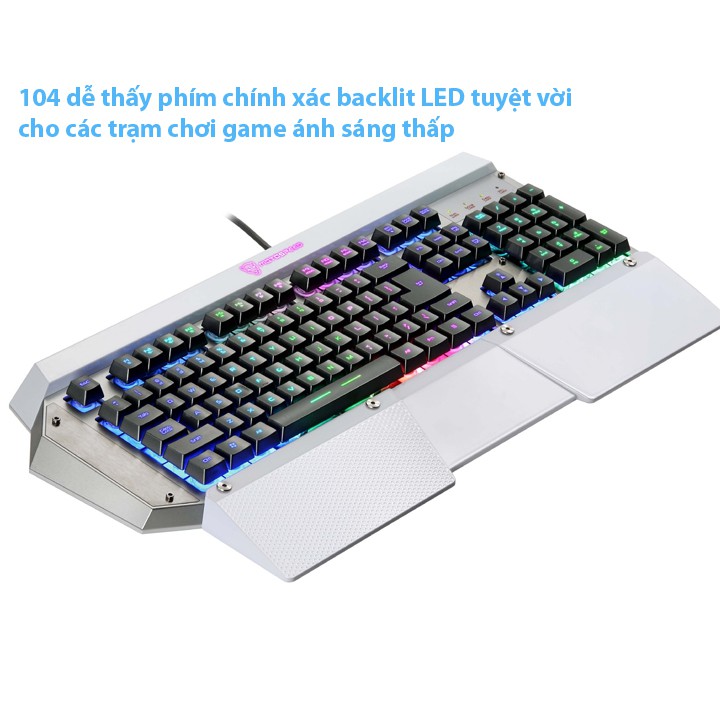 Bàn phím giả cơ Motospeed K800 Gaming Led 7 màu (Phím đen)