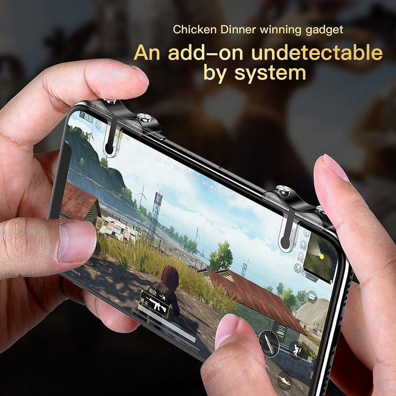 Bộ gamepad nút chơi game PUBG Baseus cho điện thoại (đính kèm chiếc xẻng PUBG làm móc chìa khóa) - Hàng chính hãng