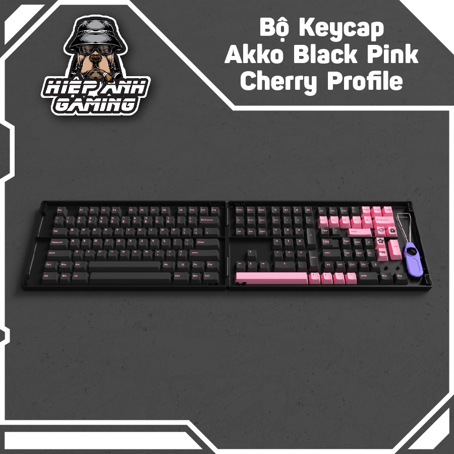 Bộ Keycap Black Pink  - Cherry Profile dành cho bàn phím cơ