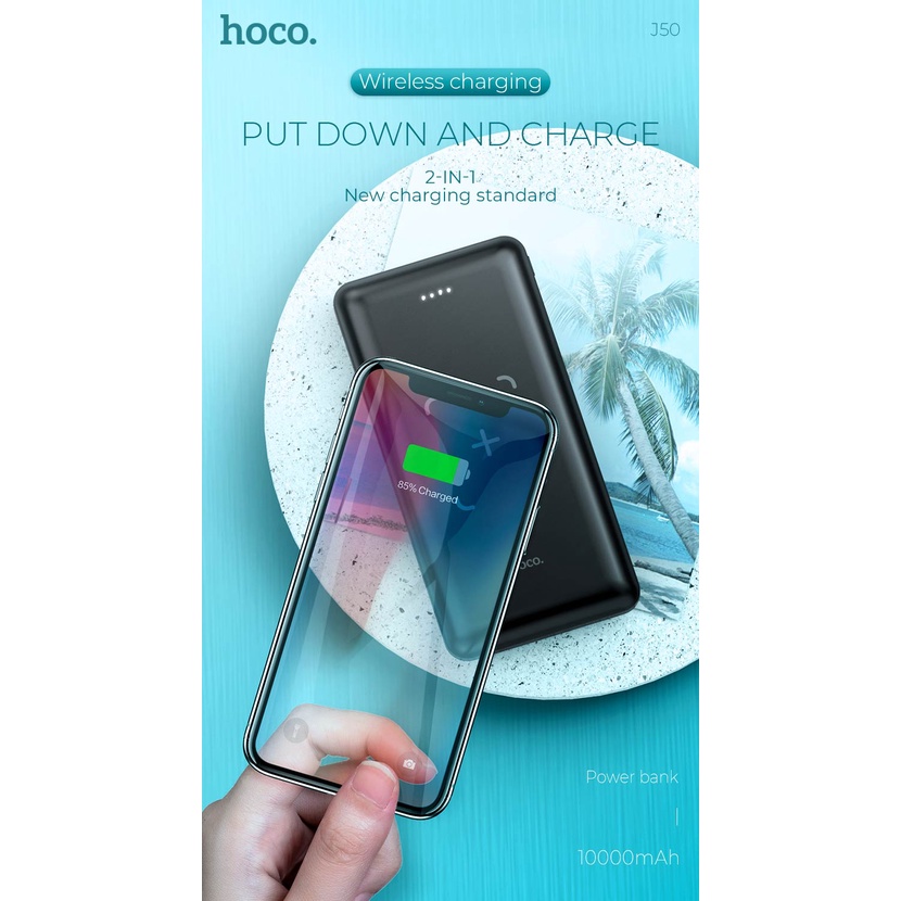 Sạc Dự Phòng Không Dây Hoco J50 ✔Hỗ Trợ Sạc Nhanh - Bảo Hành Chính Hãng 12 Tháng
