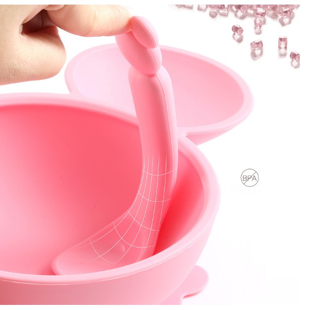 BỘ ĂN DẶM SILICON DISNEY MICKEY / MINNIE (CÓ ĐẾ HÍT)