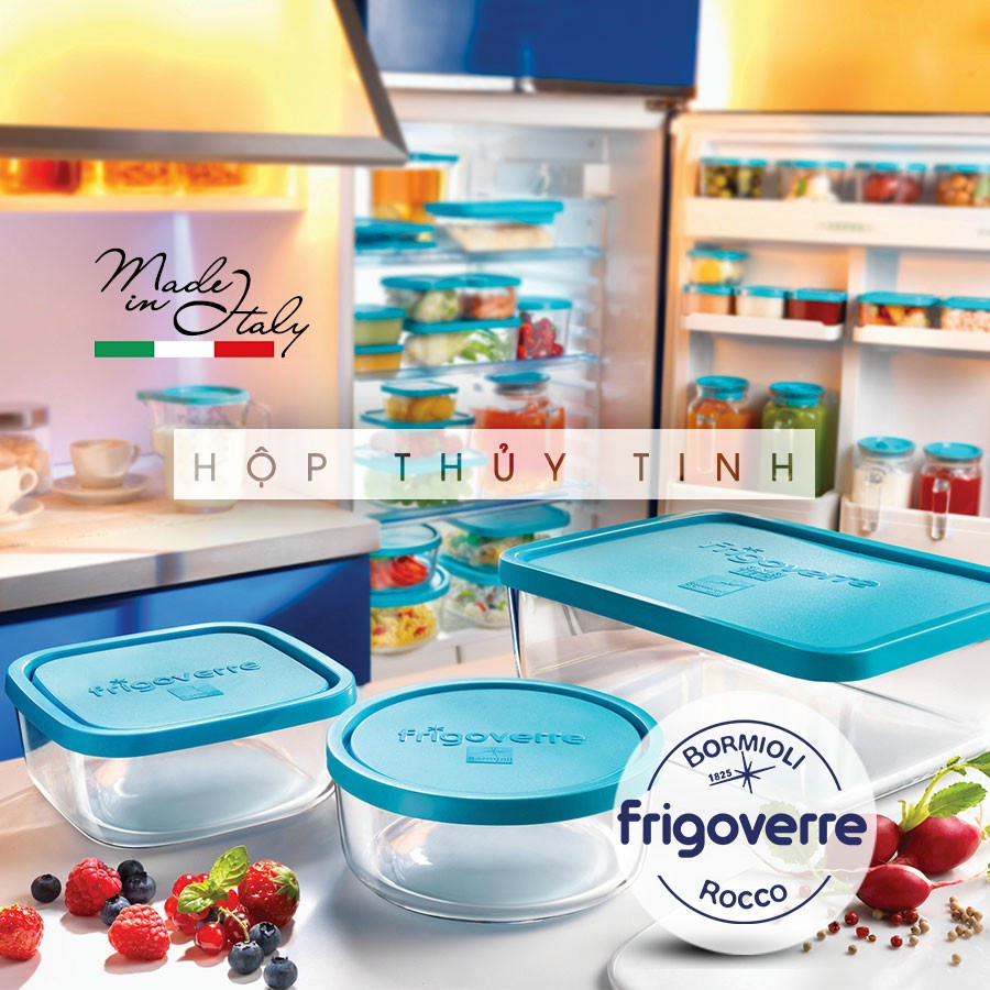 Hộp Thủy Tinh Vuông Frigoverre 240ml