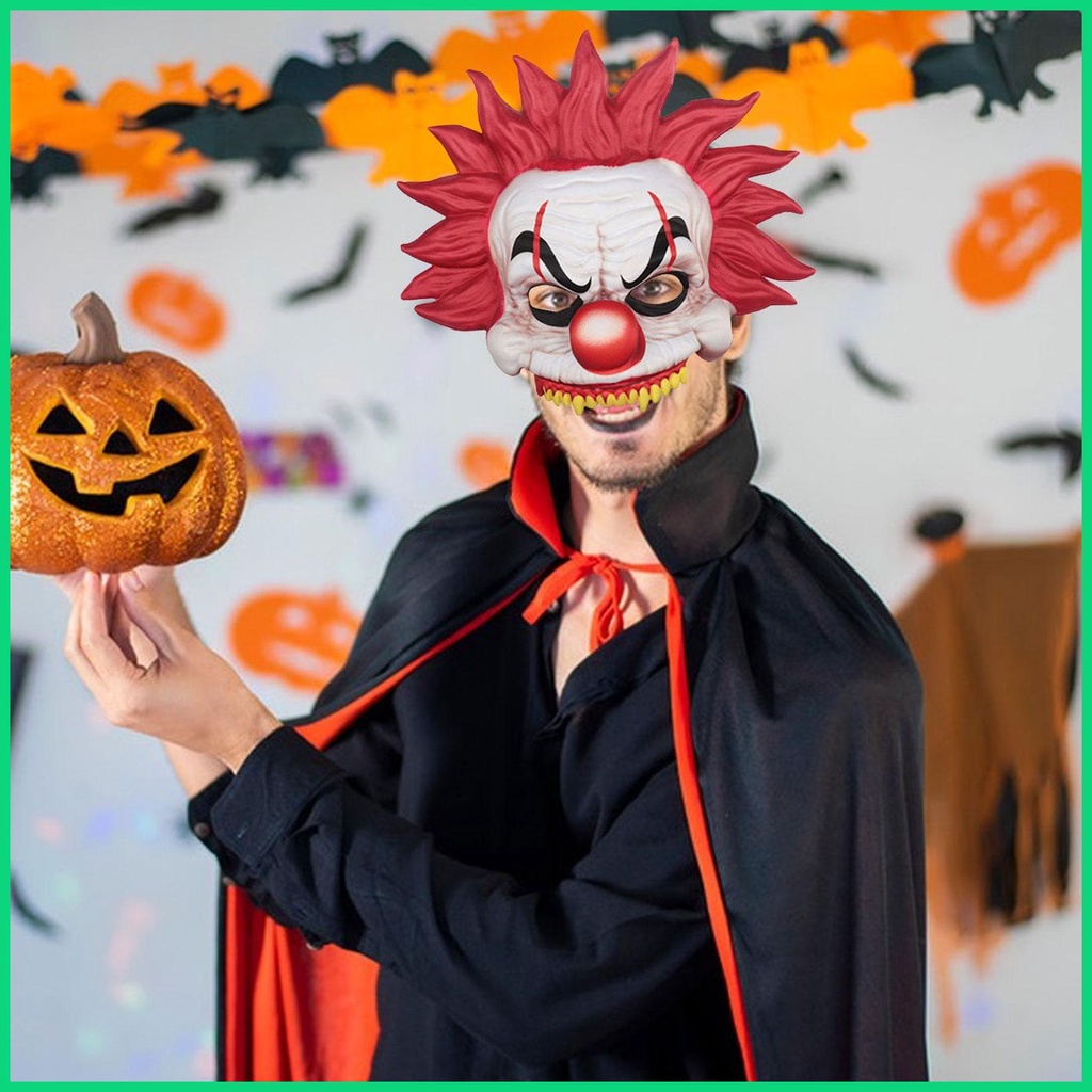 Mặt Nạ Hóa Trang Chú Hề Màu Sáng Có Dây Co Giãn Dễ Đeo Co Giãn