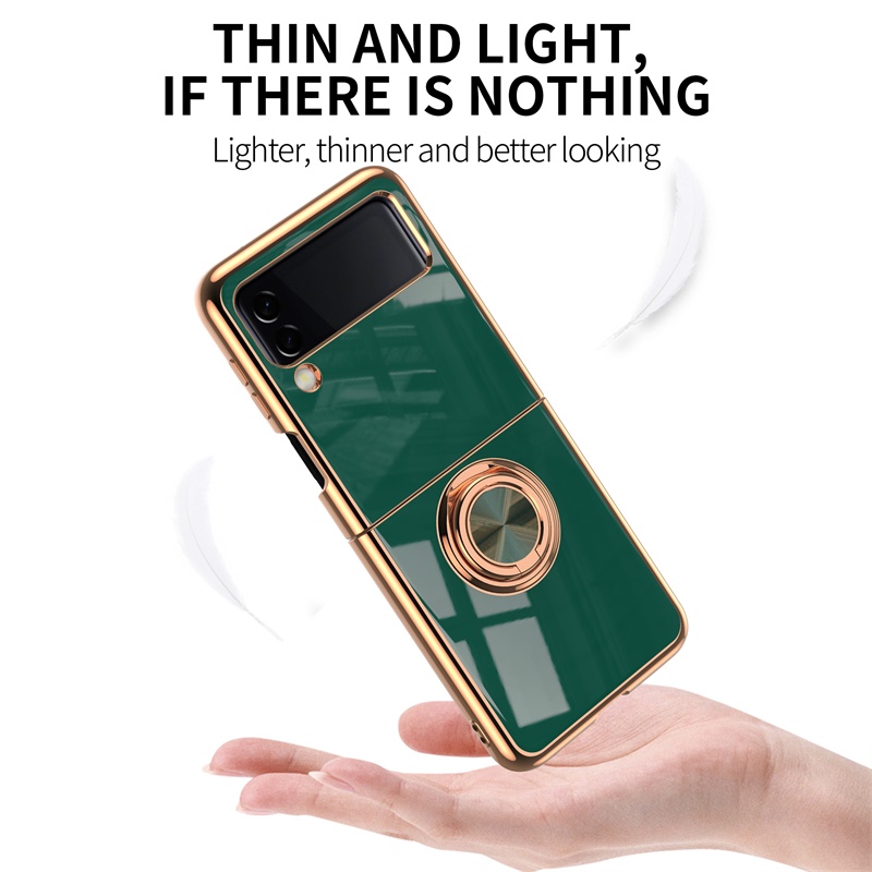 Ốp Điện Thoại Silicon Chống Sốc Có Giá Đỡ Nam Châm Cho Samsung Z Flip 3 Galaxy Z Flip 4 5G