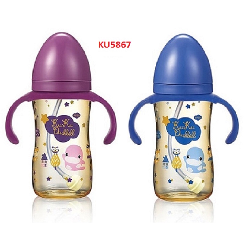 Bình sữa cổ rộng PPSU 330ml KUKU - KU5867