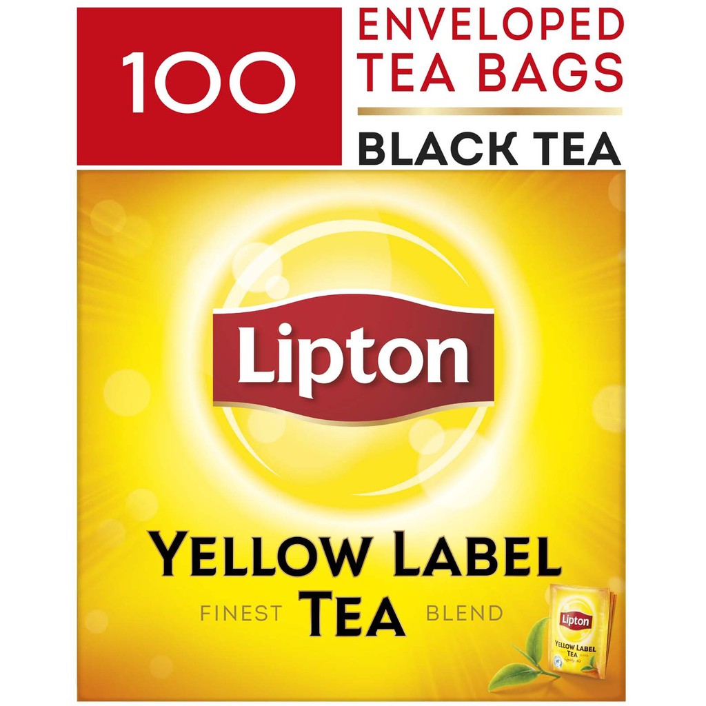 TRÀ TÚI LỌC LIPTON YELLOW TEABAG WITH ENVELOPE 100 GÓI