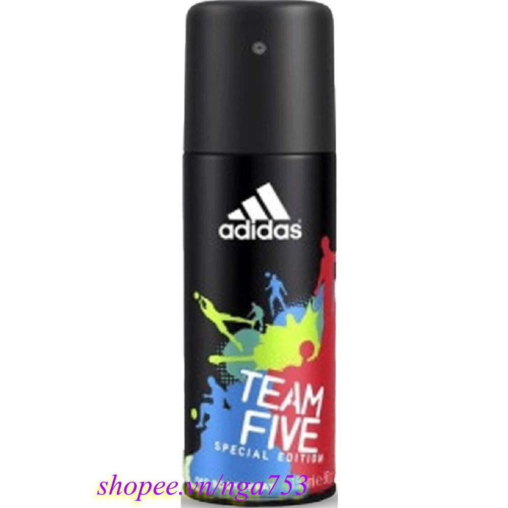 Xịt Khử Mùi Nam 150Ml Adidas Team Five Chính Hãng.