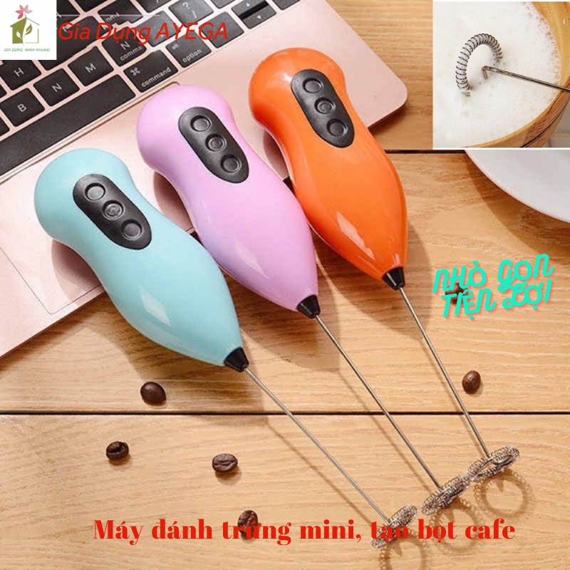 Máy đánh trứng mini cầm tay- máy tạo bọt cà phê, tạo xốp bề mặt đa năng, nhỏ gọn tiện lợi, hàng đẹp loại 1.