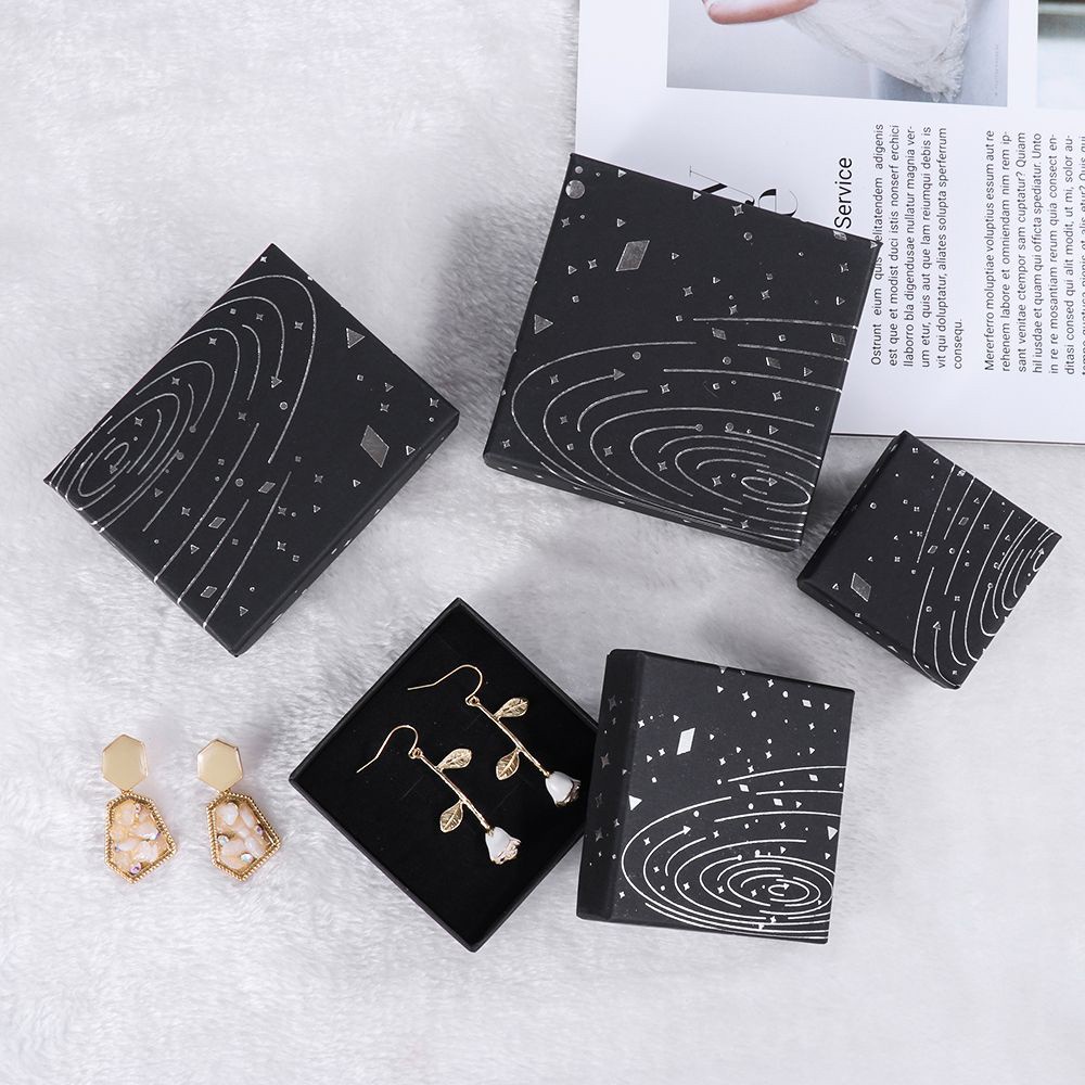 Hộp carton/ruy băng/túi quà đựng quà tặng trang sức/khuyên tai/dây chuyền tiện lợi