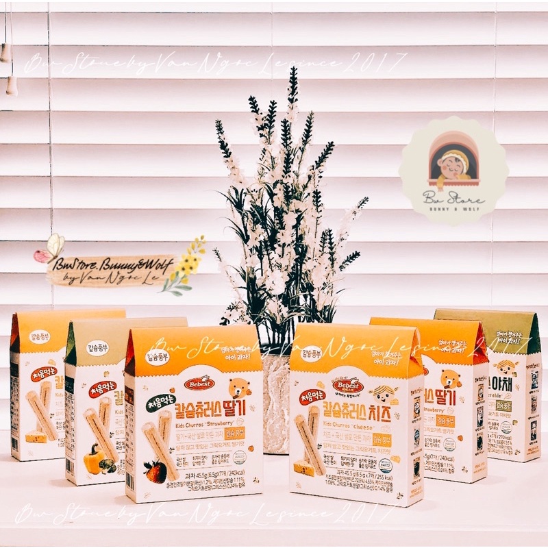 Bánh Quẩy Churros Nhân Kem Hàn Quốc cho bé ăn dặm