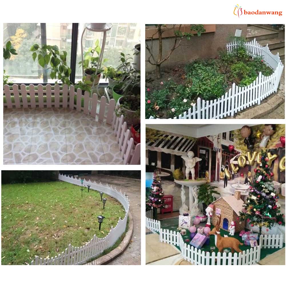 Hàng rào nhựa PVC màu trắng phong cách châu Âu trang trí sân vườn