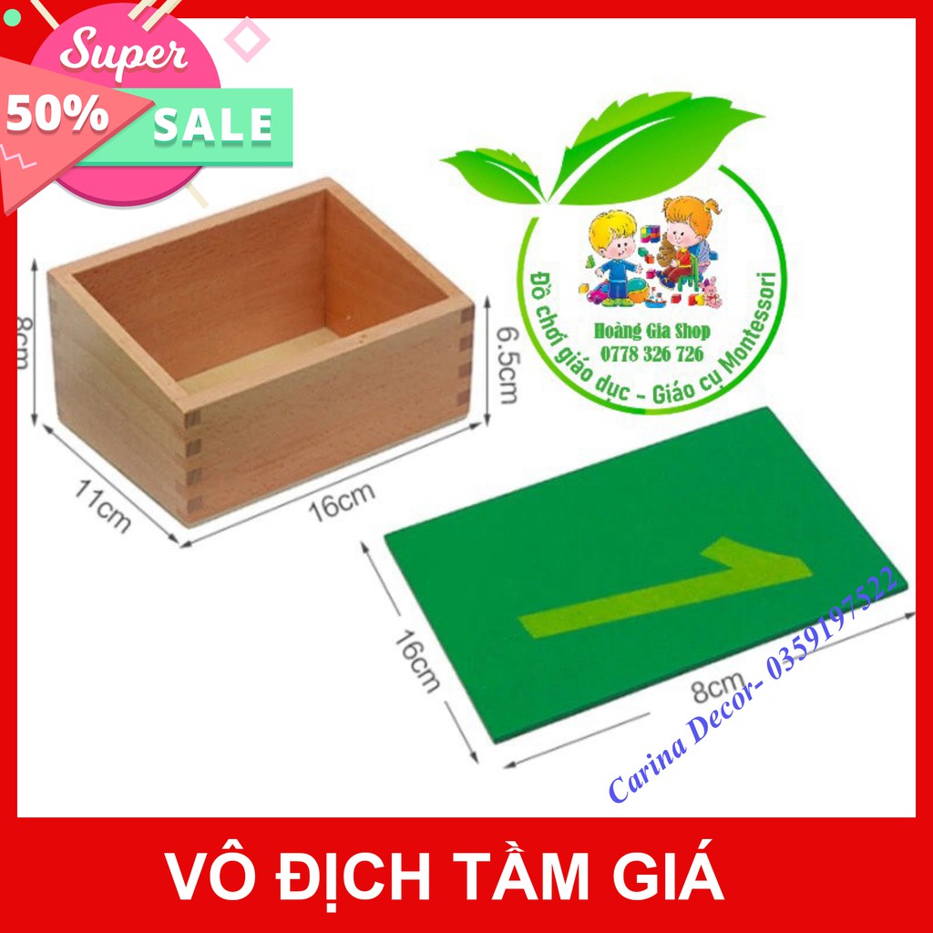 Giáo cụ Montessori - Bộ số cát nhám từ 0 đến 9 (bản quốc tế) - Carina Decor