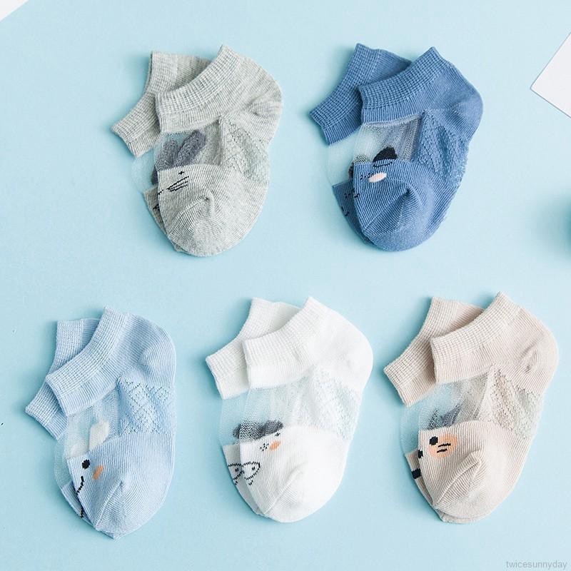 Set 5 Đôi Vớ Cotton Thoáng Khí Cho Bé