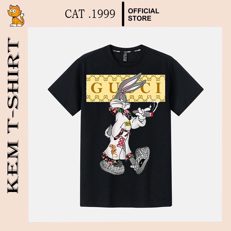 Áo thun in hình Rabbit x Gucci, áo phông nam cao cấp unisex&-*-