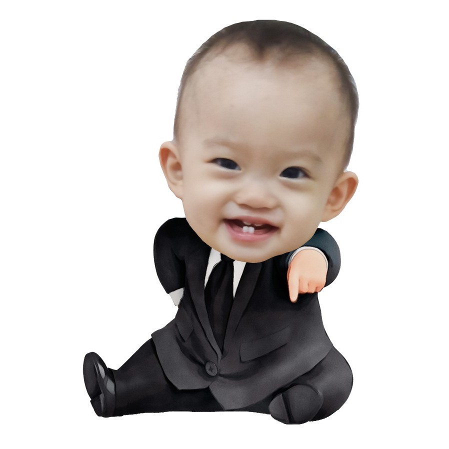 Combo chibi kèm set bàn tiệc trang trí sinh nhật cho bé trai siêu hot