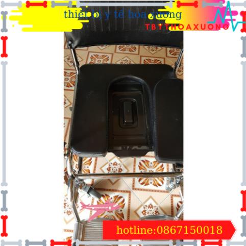 Ghế Bô Vệ Sinh cho người già Lucass GX-900, Có Đệm, có Bánh Xe, Chỗ Gác Chân