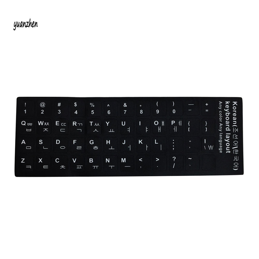 Miếng dán bàn phím máy tính laptop hình chữ tiếng Anh/ Nga/ Thái tùy chọn đa dạng