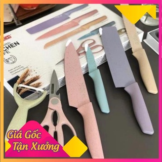 [HOT+FREE SHIP] Bộ dao kéo cắt gọt lúa mạch 6 món cao cấp