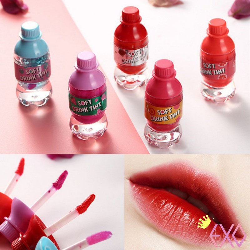 Son môi chống nước lâu phai thiết kế vỏ son hình chai soda mini độc đáo | BigBuy360 - bigbuy360.vn