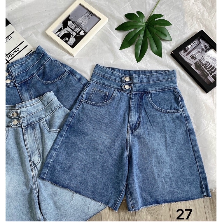 Quần Short Ngố Jean Nữ Bigsize Size Đại Đến 82kg Lưng Cao 2 Nút Hàng VNXK Ms27 | BigBuy360 - bigbuy360.vn