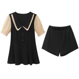 🍒Set bộ short áo phối voan⚡️nhiều mẫu (Free/big size XL, 2XL)
