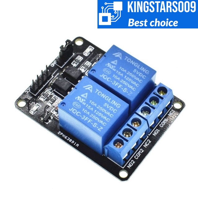 Module relay 2 kênh cách ly 5V, 12V, 24V