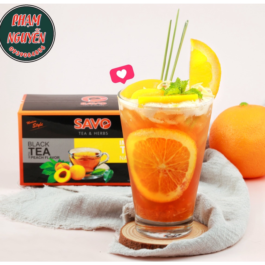 Trà Đào Túi Lọc SAVO (Hộp 25 gói)
