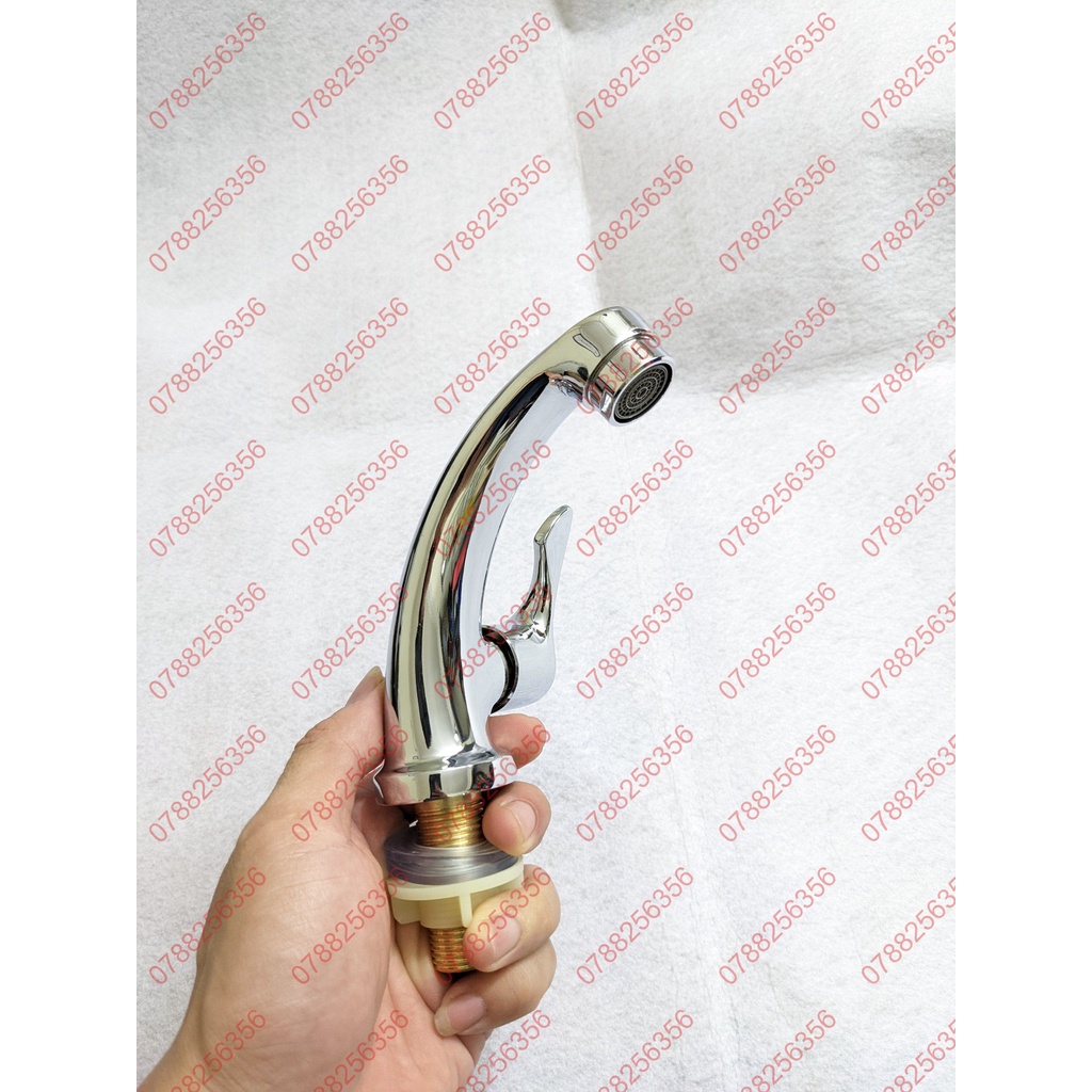 Vòi Lavabo vòi rửa mặt Thiên Nga thân đúc mạ Crome bóng đẹp, Vòi lavabo xi, lavabo rẻ A