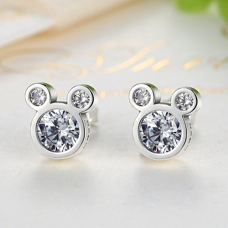 Nữ Dát Đá Zircon Bông Tai