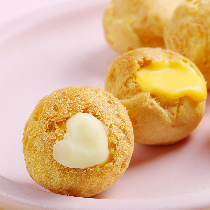 BÁNH SU KEM CHIÊN NHÂN TRỨNG SỮA MẪU MỚI - HỘP 60GRAM