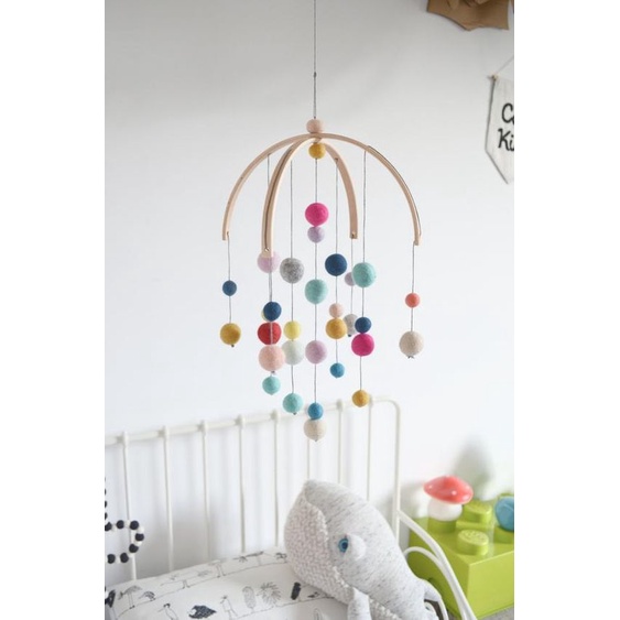 Treo Nôi Sắc Màu - Bộ Hạt PomPom Ngộ Nghĩnh