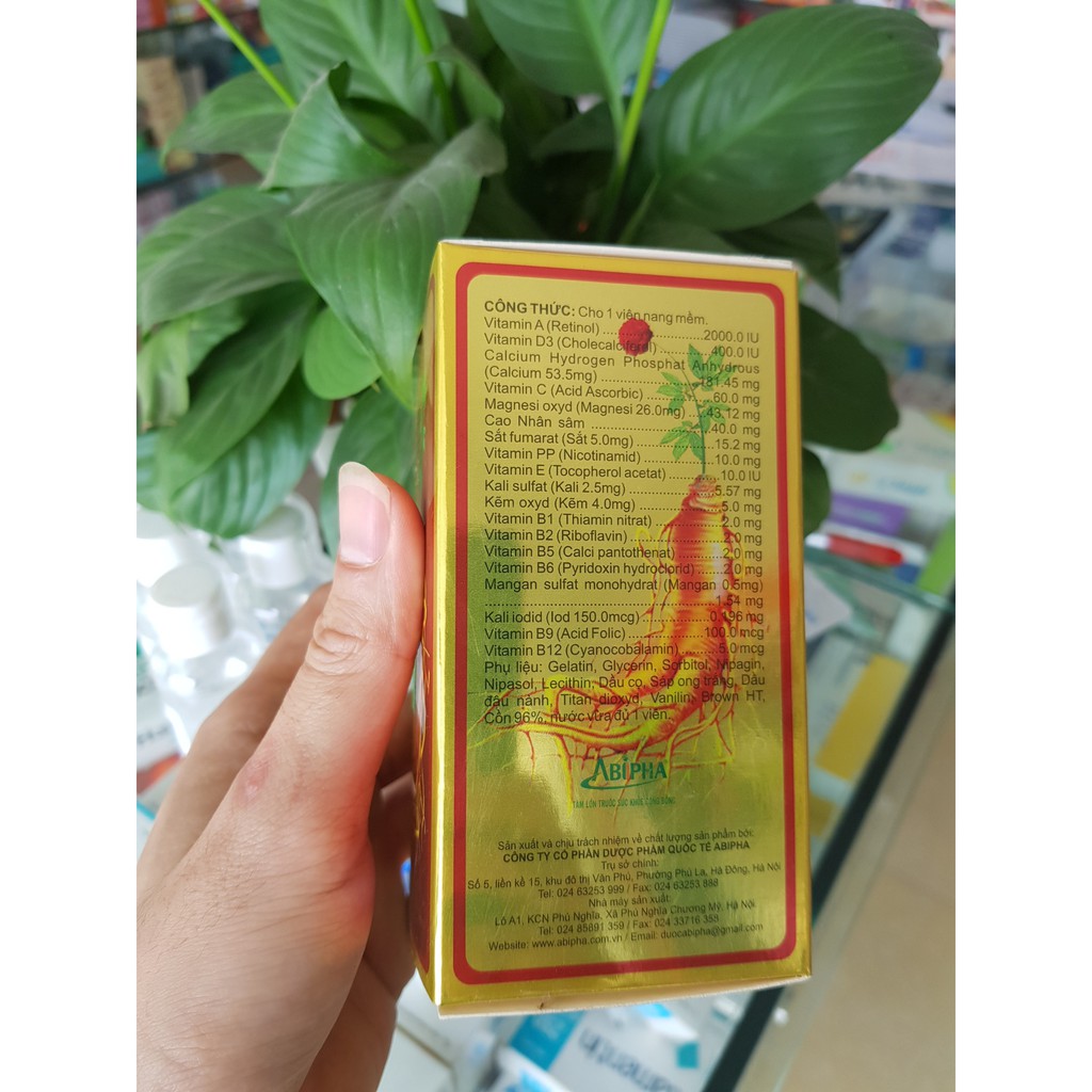 Homibipha Ginseng bổ sung vitamin và dưỡng chất ( hộp 60 viên ) | BigBuy360 - bigbuy360.vn
