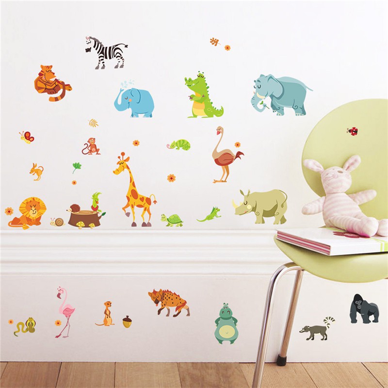 Sticker Dán Tường Hình Chú Khỉ Dễ Thương Bắt Mắt