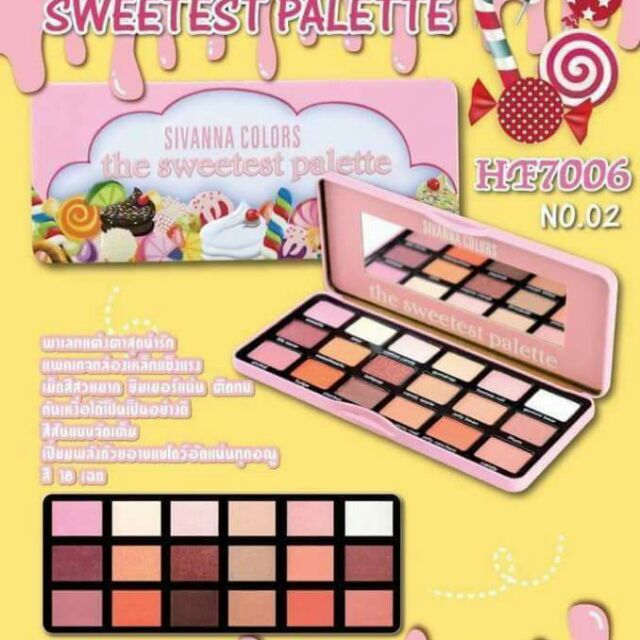 Bảng Phấn Mắt SIVANNA COLORS THE SWEETEST PALETTE