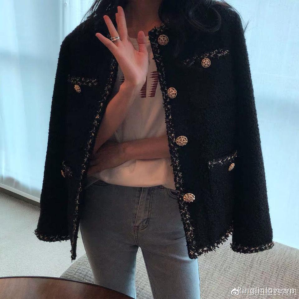 Áo khoác ngắn màu đen thời trang xuân thu | BigBuy360 - bigbuy360.vn