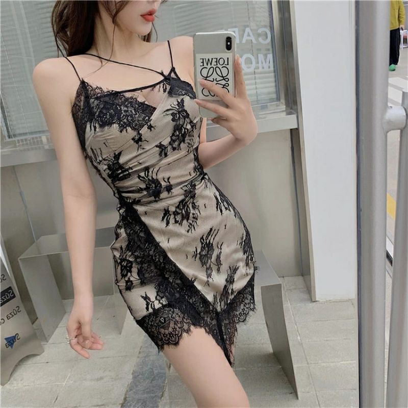 VÁY BODY SEXY REN HAI DÂY NGANG ĐÙI SANG CHẢNH