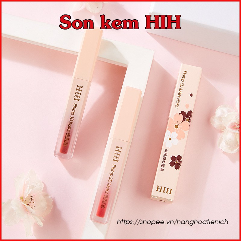 [Son kem Plump 3D luster HIH] - Son kem chính hãng siêu mịn giá rẻ - HSD 4 năm