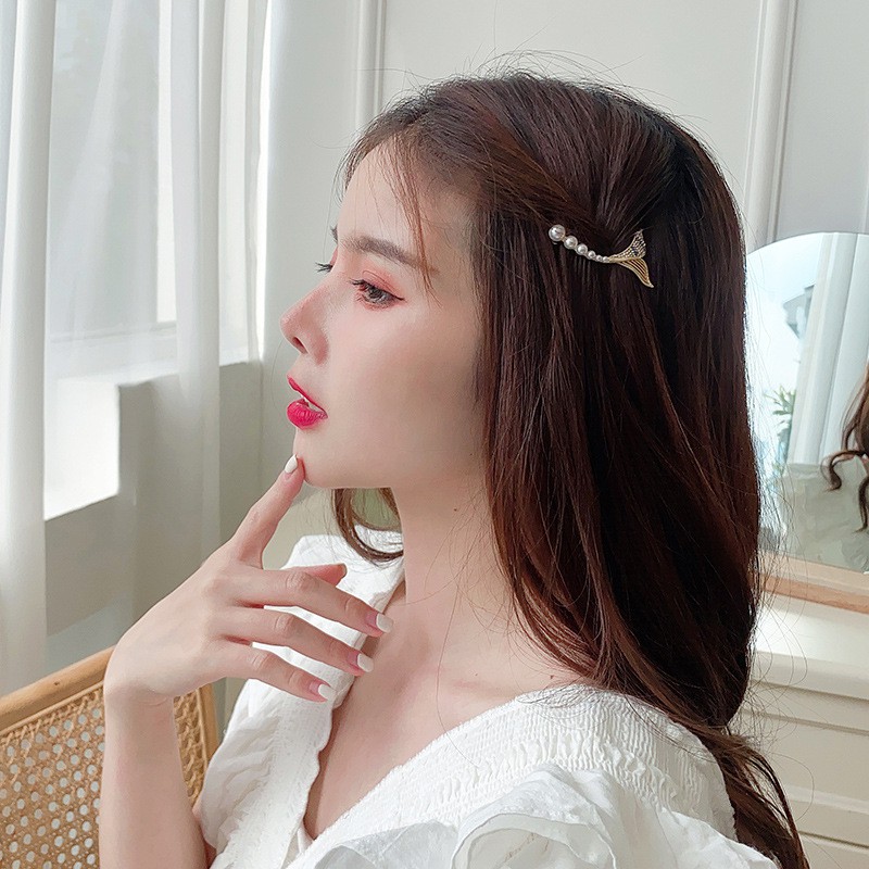 Kẹp Tóc Hình Đuôi Cá Đơn Giản Xinh Xắn Cho Nữ