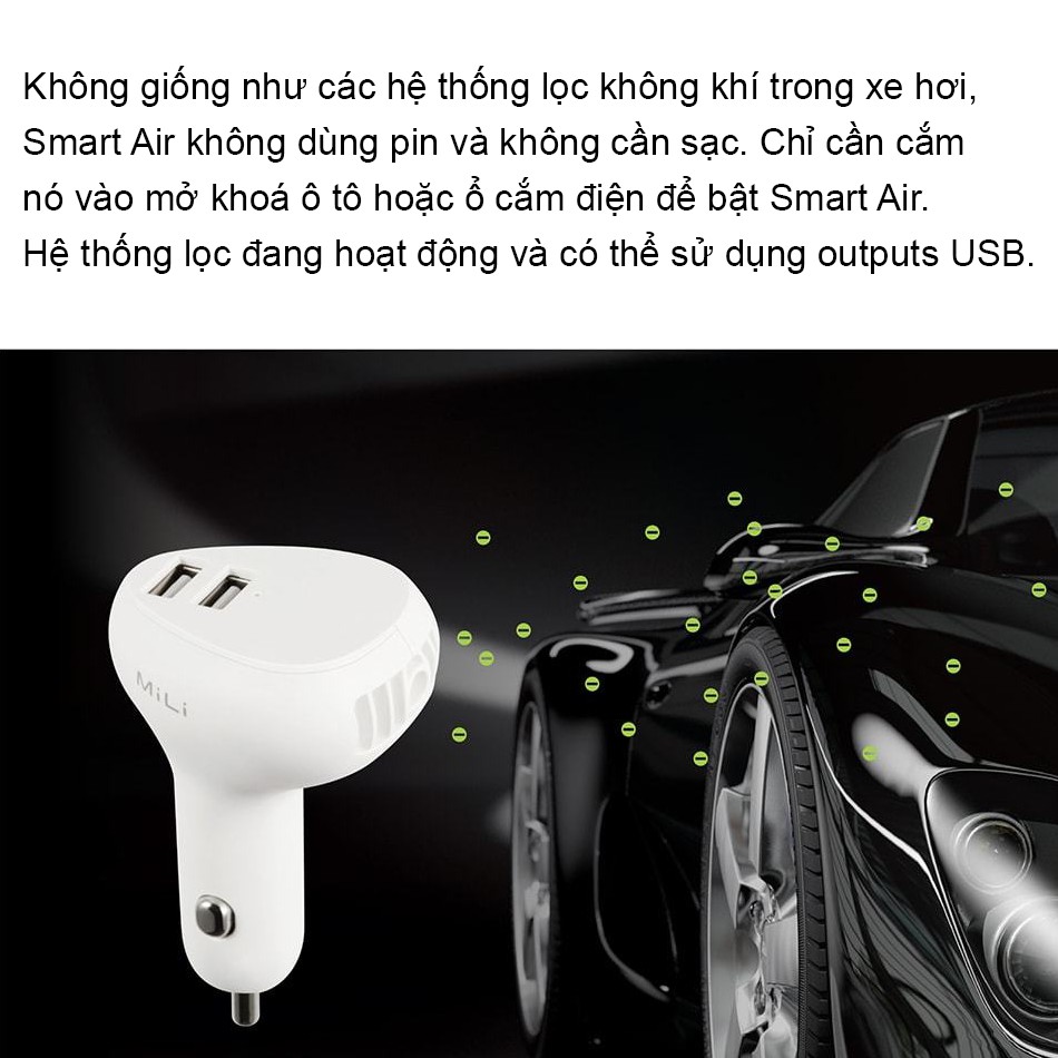 Sạc ô-tô Smart Air MiLi - HC-C39