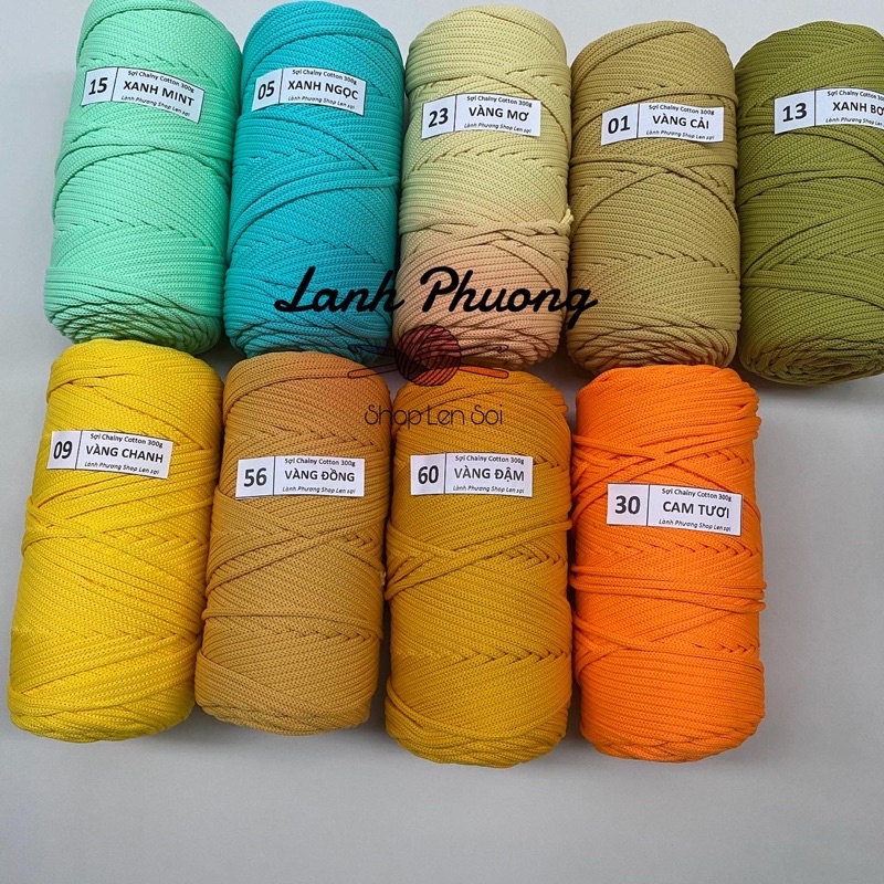 Sợi Chainy Cotton 300gr, Sợi To Đan Móc Túi Xách